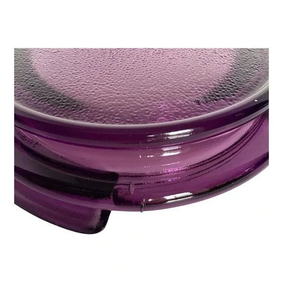 Fenton Violet Glass REPLACEMENT BASE Stand For 2001 Willow Green Opalescent Vase - Picture 16 of 16